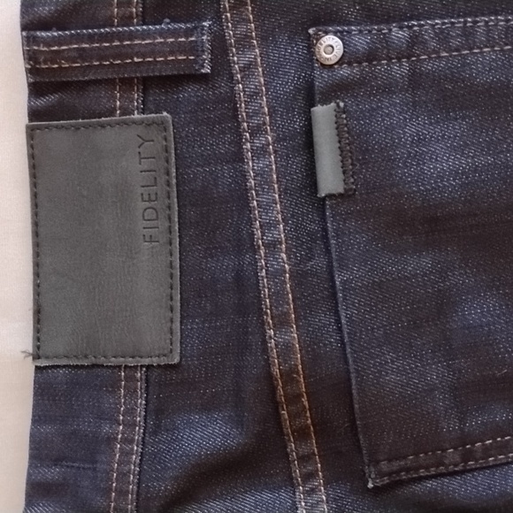 NWOT Fidelity Jimmy Slim Straight Jeans 31 Revolution Rinse - Picture 5 of 12